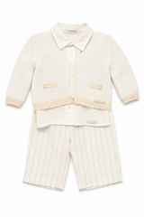 Completo Elegante Bambino con Gilet, Camicia e Pantalone Corto – Laura Biagiotti