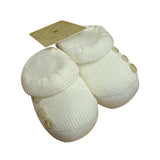 Scarpine neonato panna con bottoncini – Story Loris