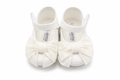 Ballerine Neonata Bianche con Cinturino e Maxi Fiocco – Aletta