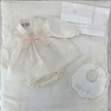 Set Battesimo Neonata con Abito e Accessori Pinka
