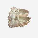Scarpine Neonata Rosa con Fiocco in Tulle