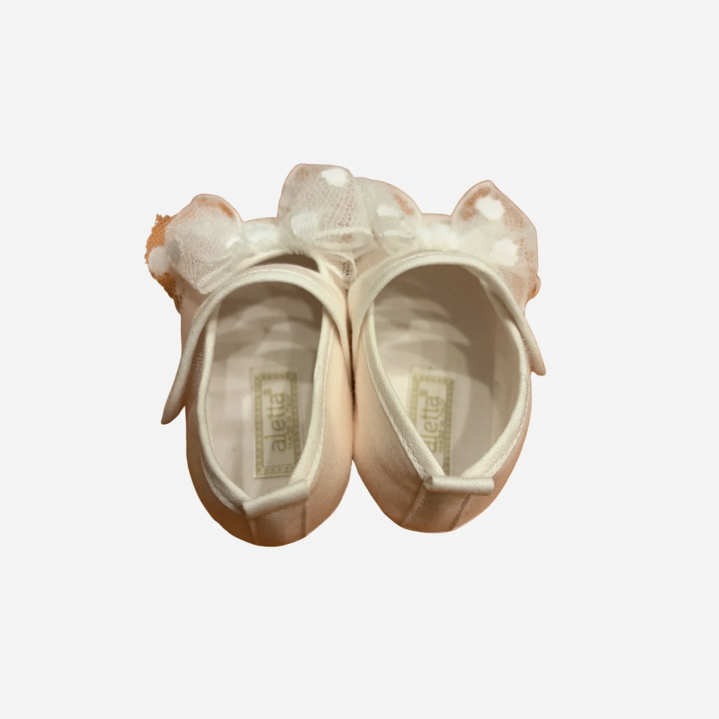 Scarpine Neonata Rosa con Fiocco in Tulle