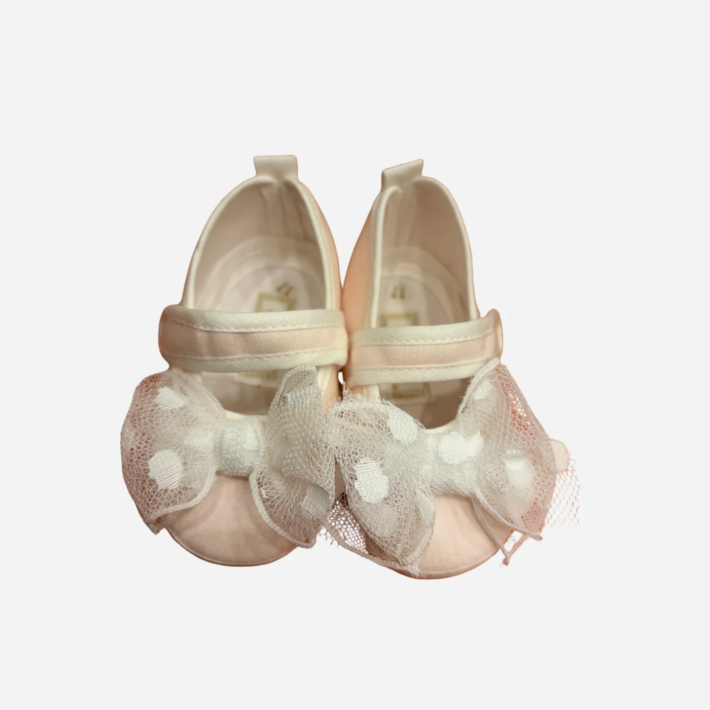 Scarpine Neonata Rosa con Fiocco in Tulle