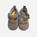 Scarpine Neonata Jeans con Cinturino e Bottoni Colorati Il Trenino