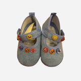 Scarpine Neonata Jeans con Cinturino e Bottoni Colorati Il Trenino