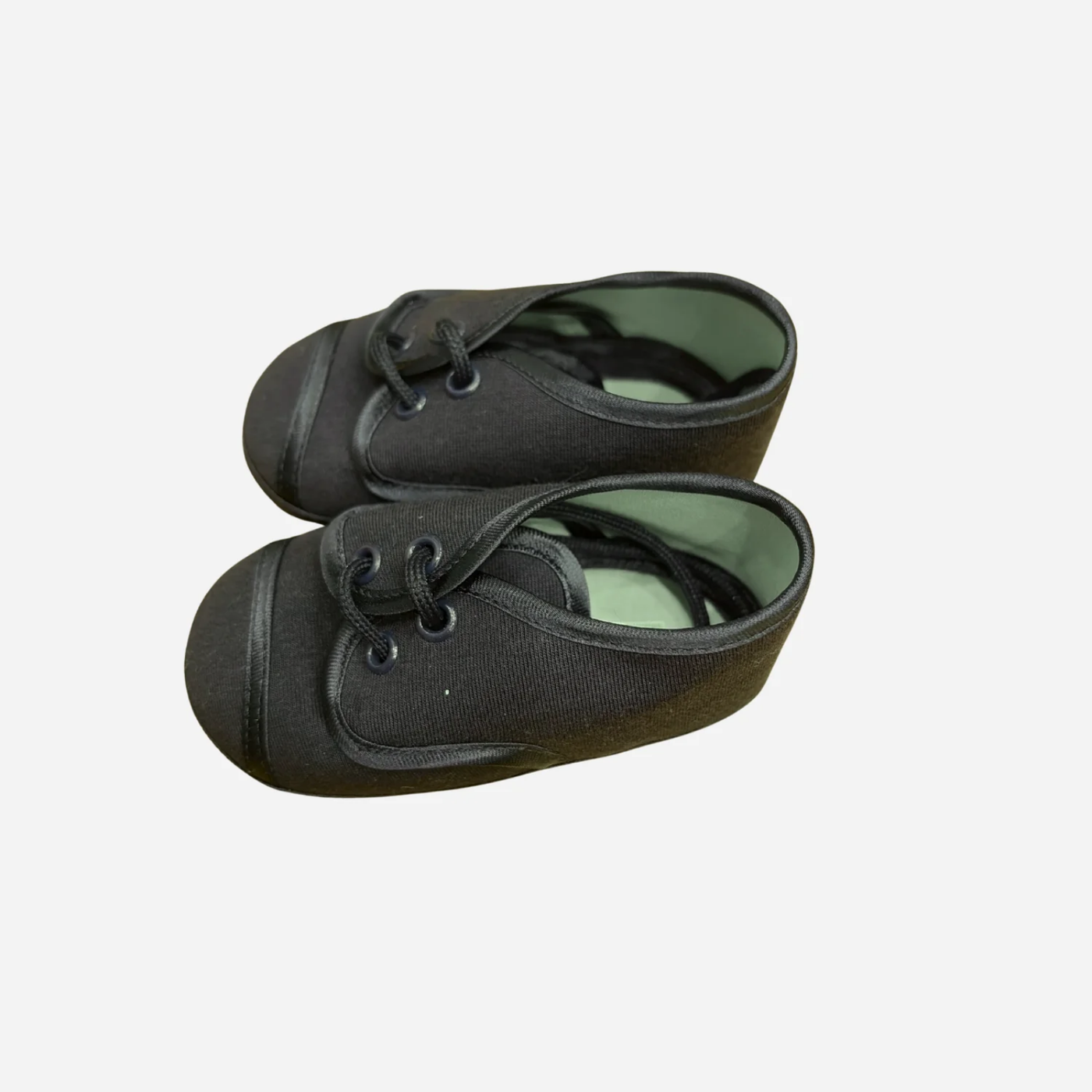 Scarpine Neonato Nere Eleganti con Lacci
