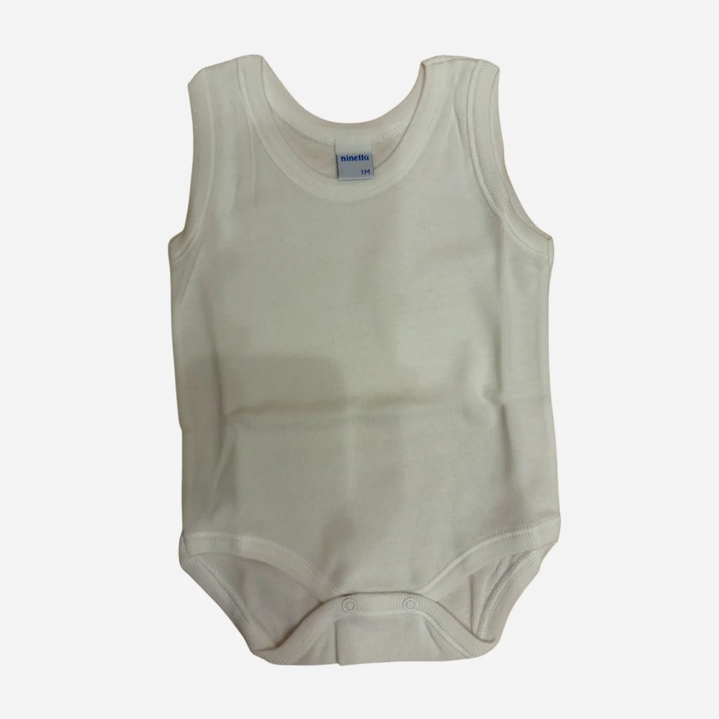 Body Neonato Smanicato Panna in Cotone