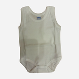 Body Neonato Smanicato Panna in Cotone
