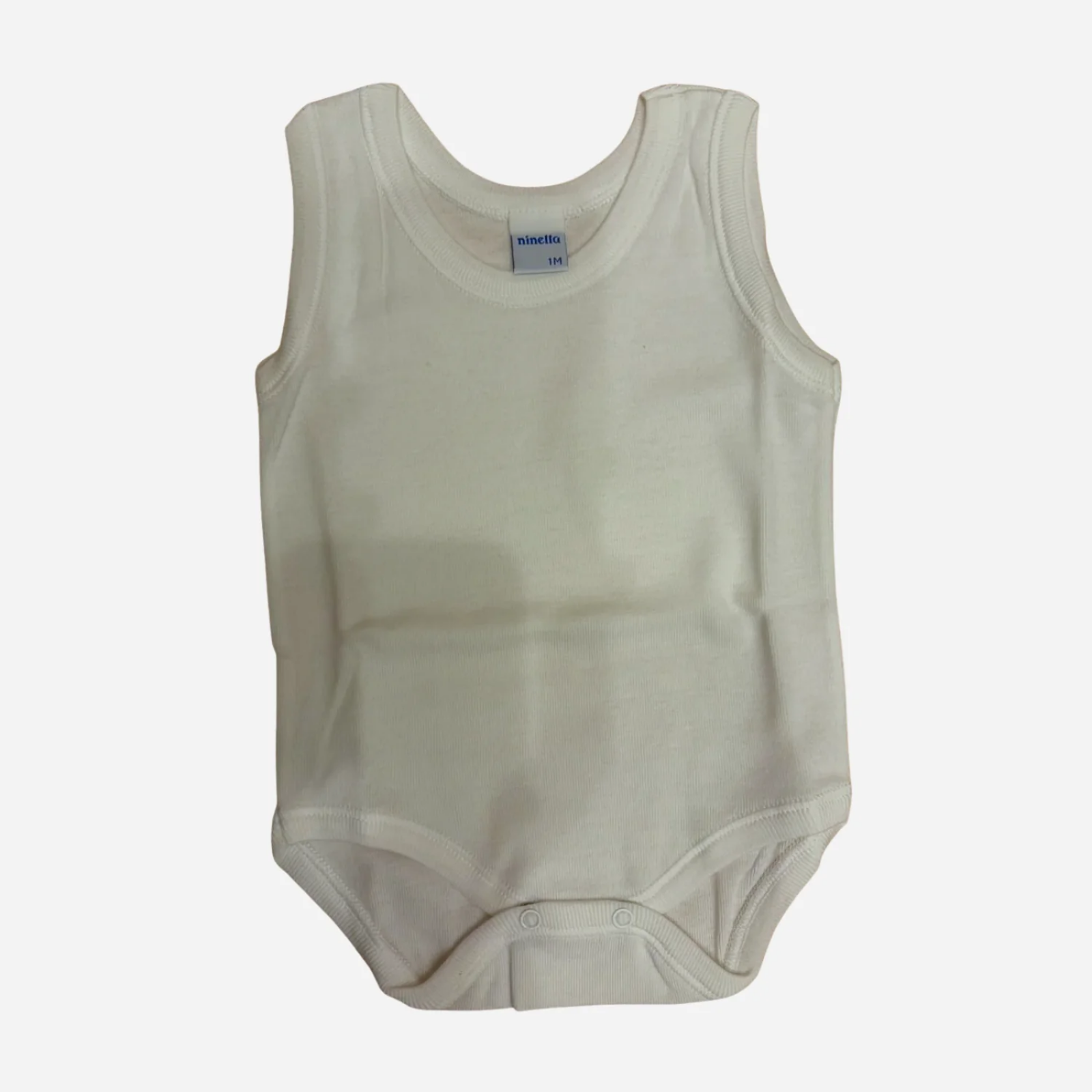 Body Neonato Smanicato Panna in Cotone