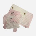 Completo Neonata Boboli Rosa a Righe con Copertina