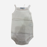 Body Neonata Panna con Spalline e Bordo in Pizzo