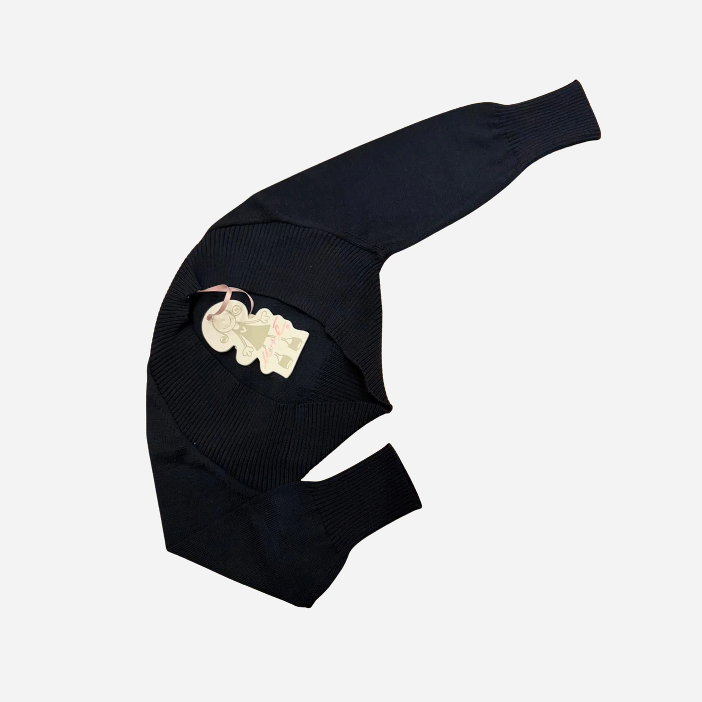 Coprispalle Neonata Blu Navy in Maglia con Maniche Lunghe