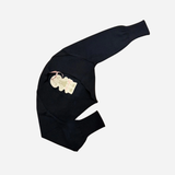 Coprispalle Neonata Blu Navy in Maglia con Maniche Lunghe