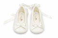 Ballerine Neonata Avorio con Paillettes, Fiocco e Nastri – Baby Graziella
