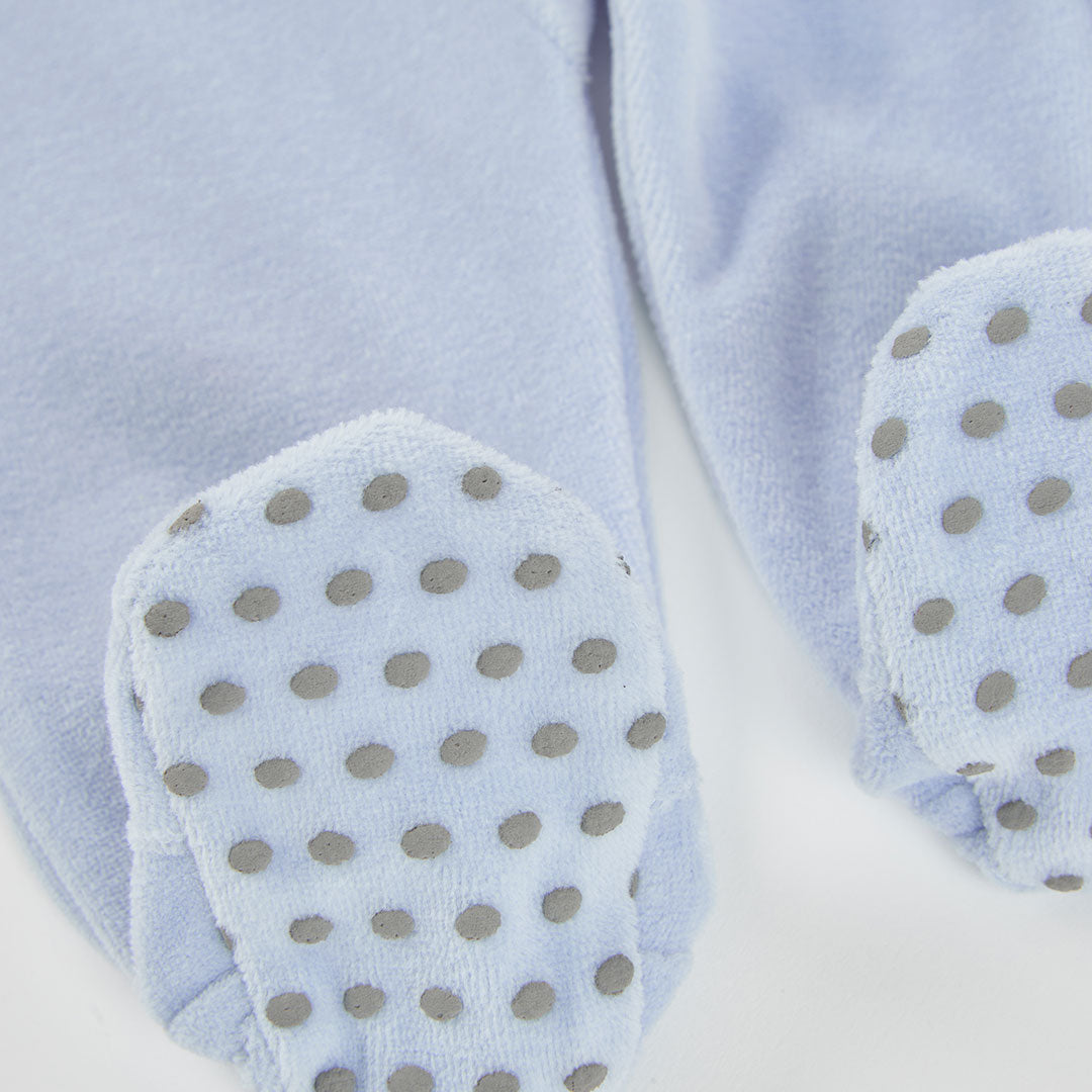 Tutina neonato Boboli azzurra con gufetti e piedini