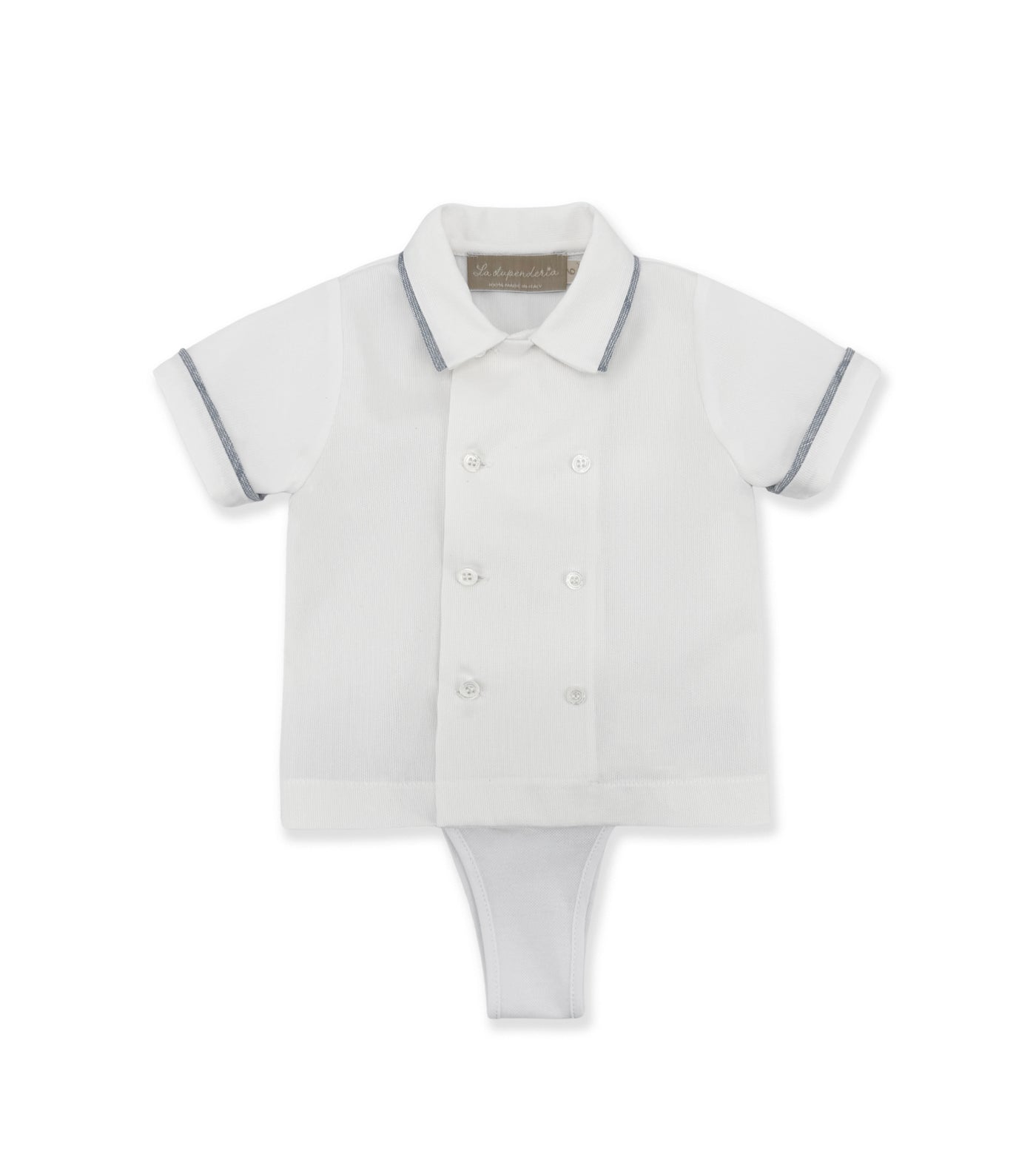 Completo Inglese Neonato con Camicia Doppiopetto e Papillon – La Stupenderia
