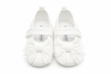 Ballerine Neonata Bianche con Maxi Fiocco in Pizzo – Aletta