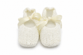 Scarpine Neonata Panna con Fiocchi in Raso – Baby Comfort