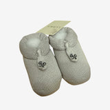 Scarpine neonato grigie con applicazione cravatta - La Perla