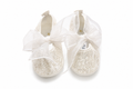 Ballerine Neonata Avorio con Paillettes e Fiocchi in Organza – Aletta