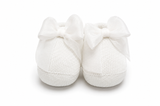 Scarpine Neonata Bianche con Fiocchi in Organza – Story Loris