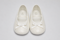 Ballerine Neonata Avorio Luminose con Fiocco in Raso – Bimbalò