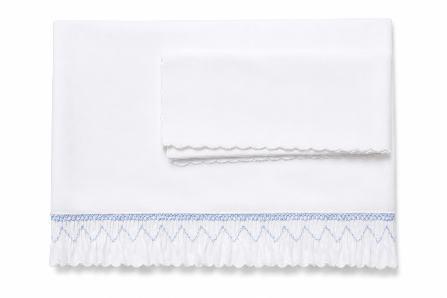 Set Lenzuola Neonato con Merletto Coordinato – Piccola Giuggiola