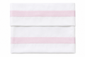 Set lenzuola neonato Piccola Giuggiola bianco con fascia rosa