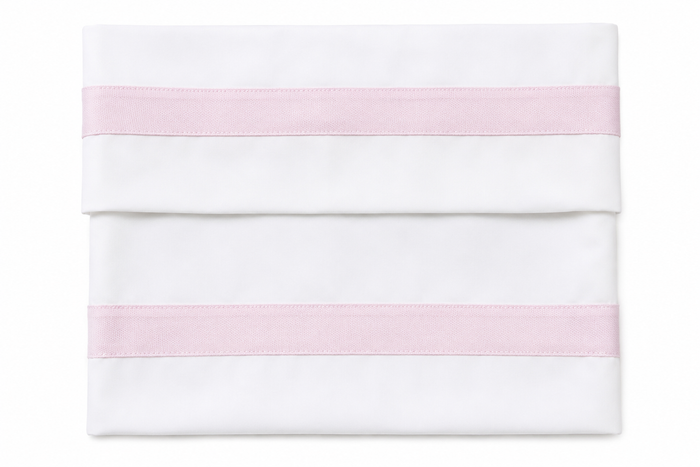 Set lenzuola neonato Piccola Giuggiola bianco con fascia rosa