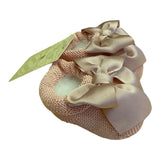 Scarpine neonato rosa antico con fiocco – Story Loris