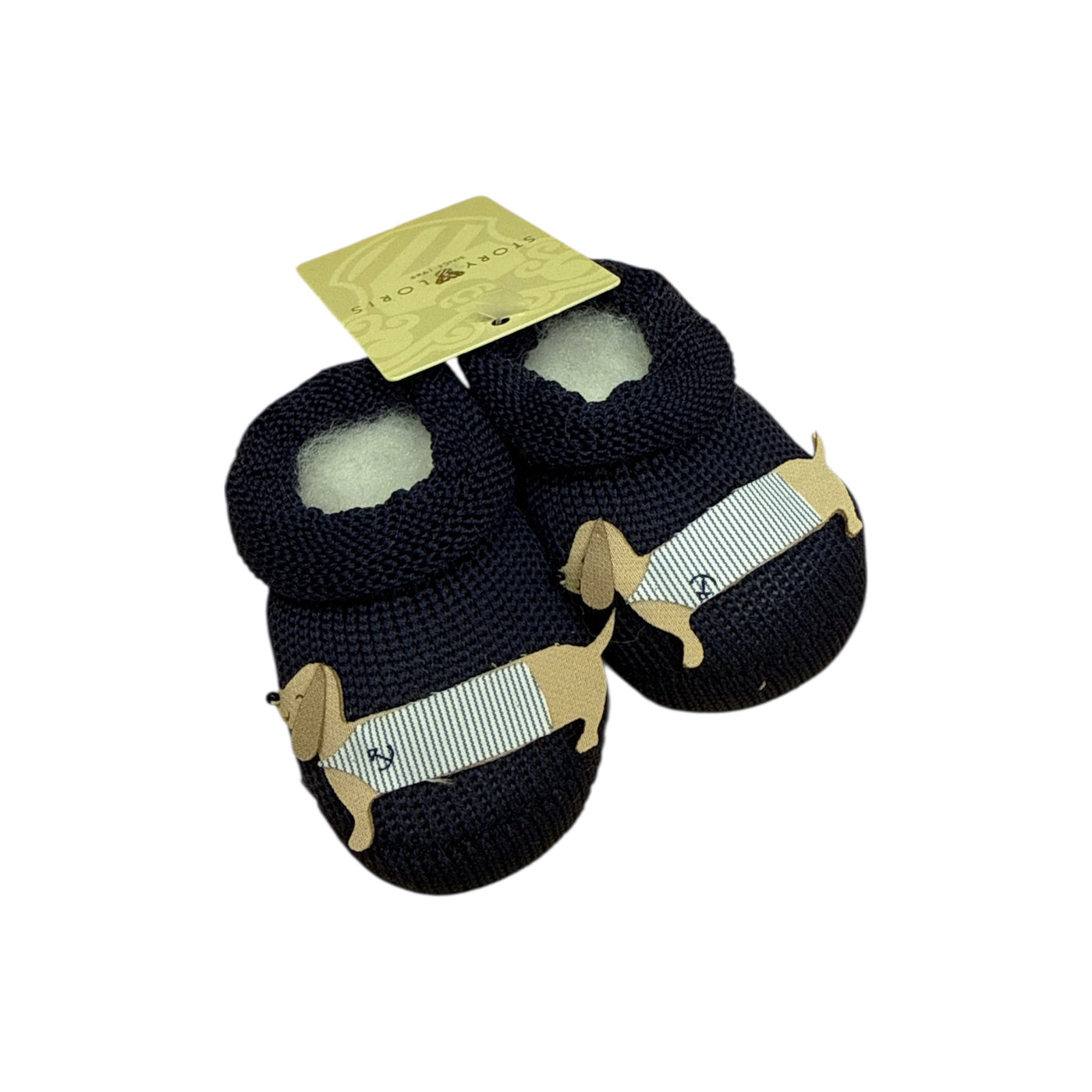 Scarpine neonato blu con cagnolino – Story Loris