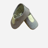 Scarpine Neonato Cuquito Grigie in Tessuto con Elastico Coquito