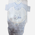 Set Body Neonato Azzurro con Bavaglino Coordinato
