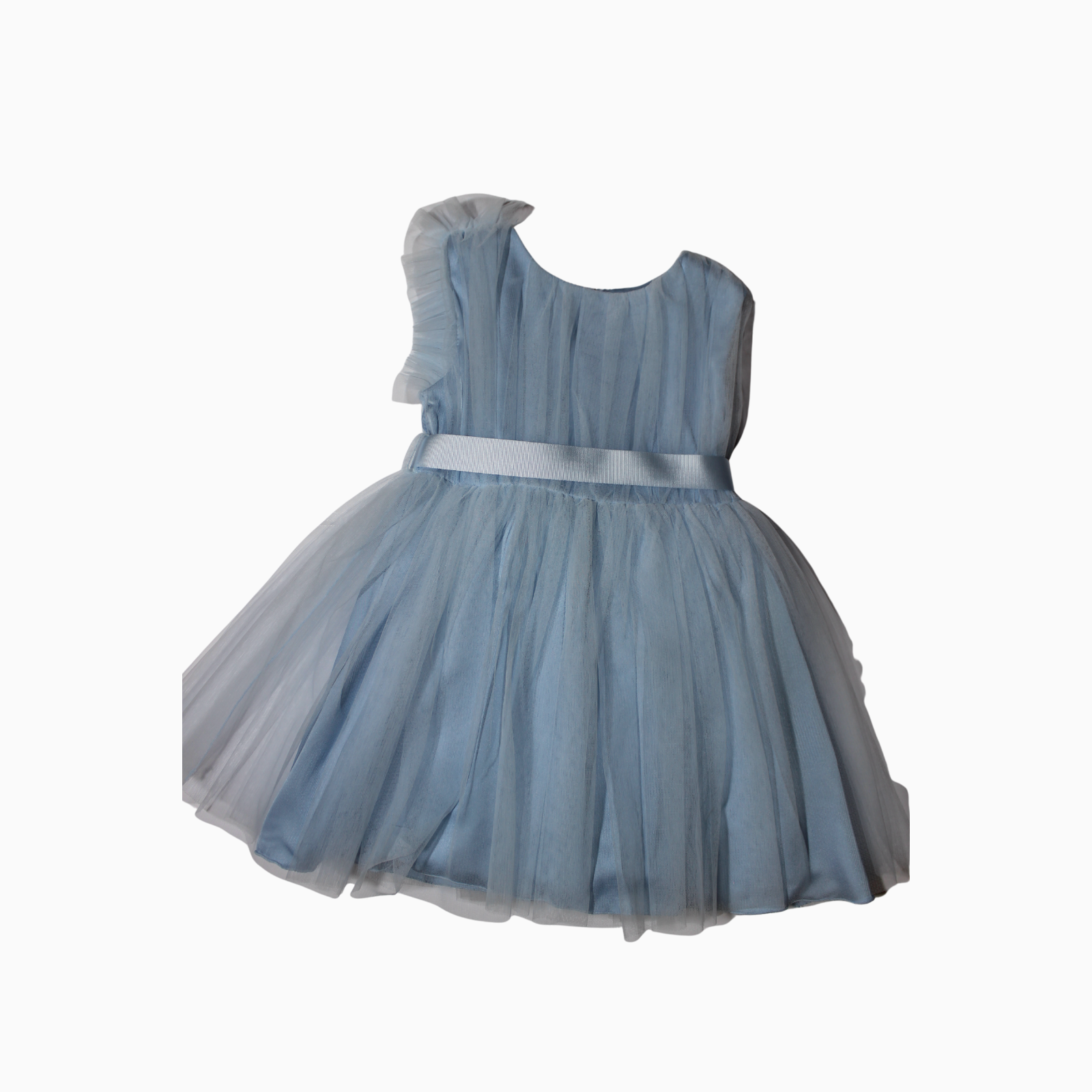 Vestito - Illiana in Tulle con Coprispalle Celeste