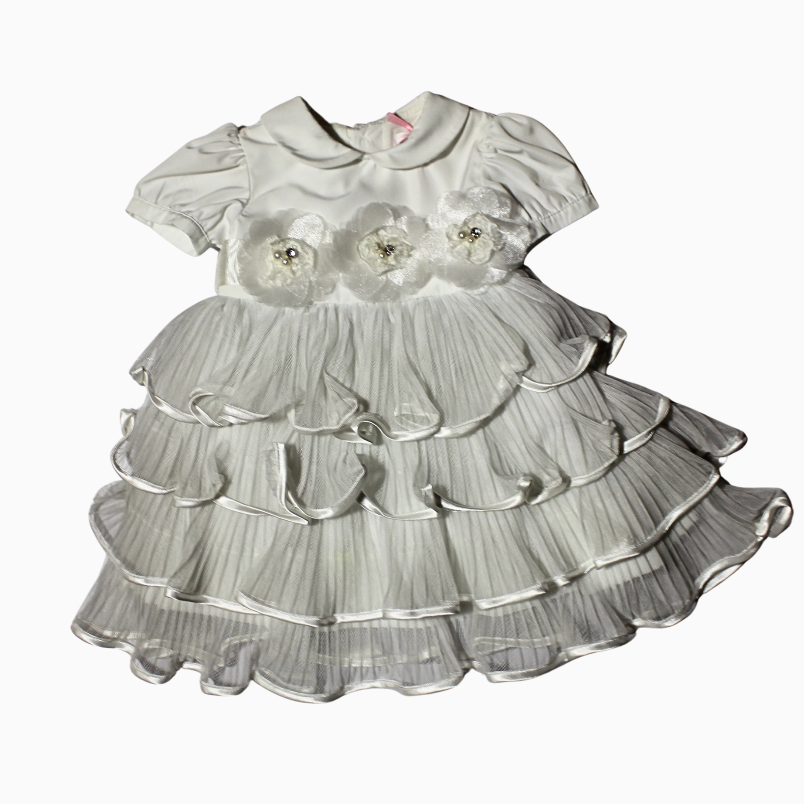 Abito - con Fiori e Balze in Tulle