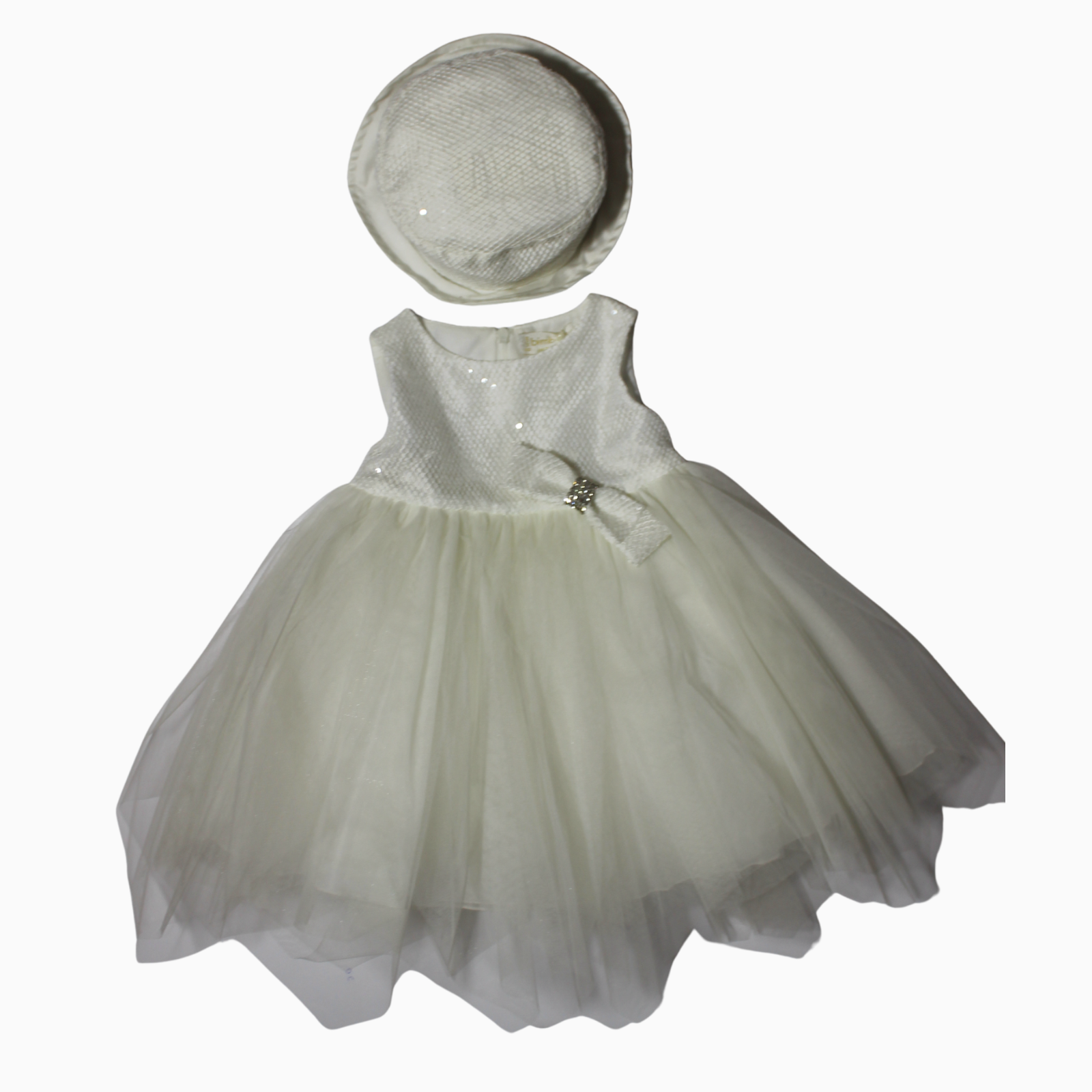 Abito - Bimbalo in Tulle con Cappello da Cerimonia