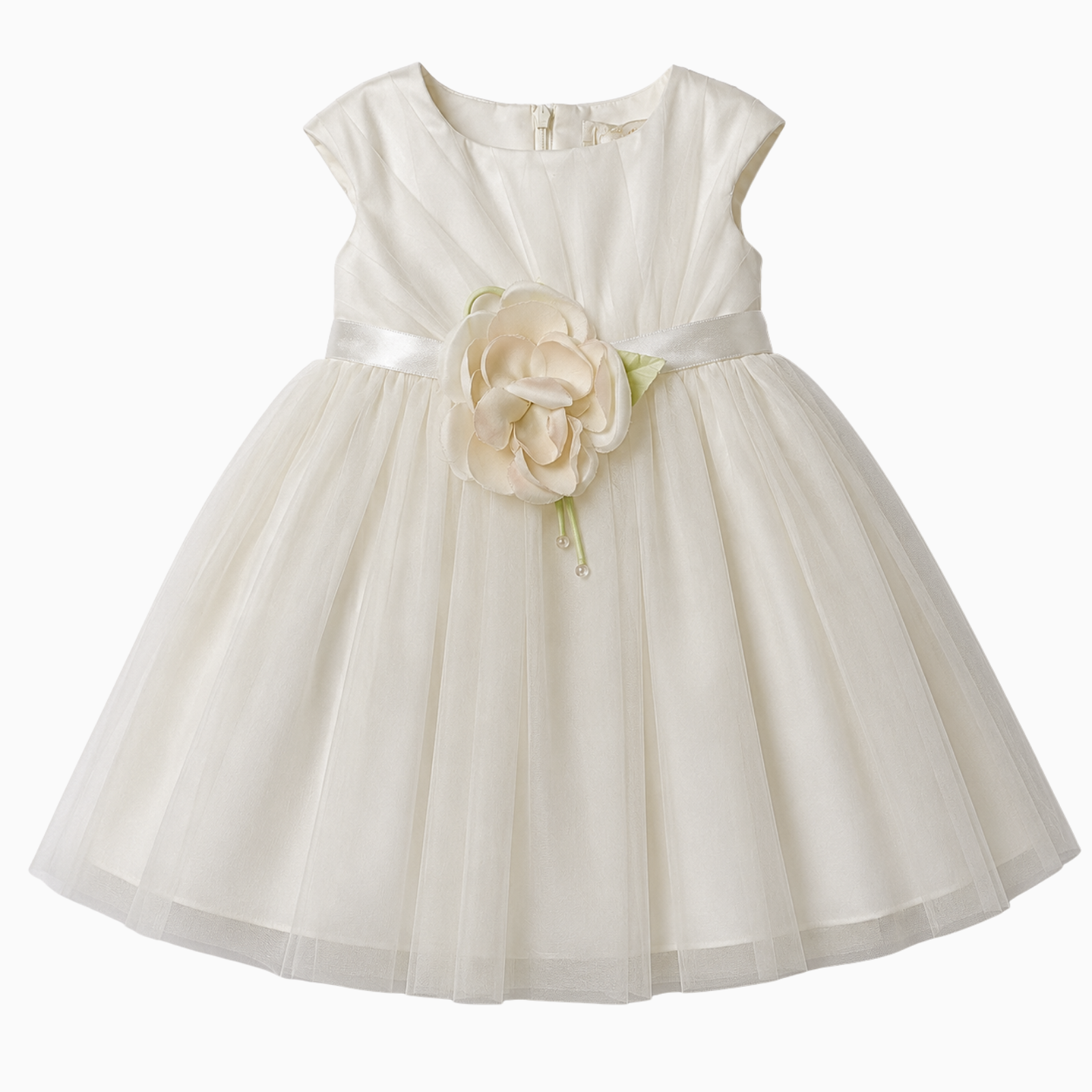 Abito - Bimbalo con Fiore Rosa e Gonna in Tulle