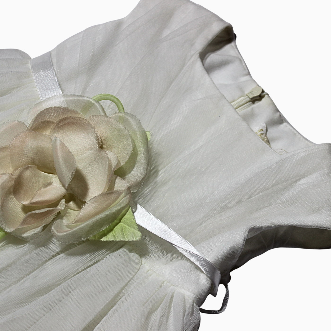 Abito - Bimbalo con Fiore Rosa e Gonna in Tulle