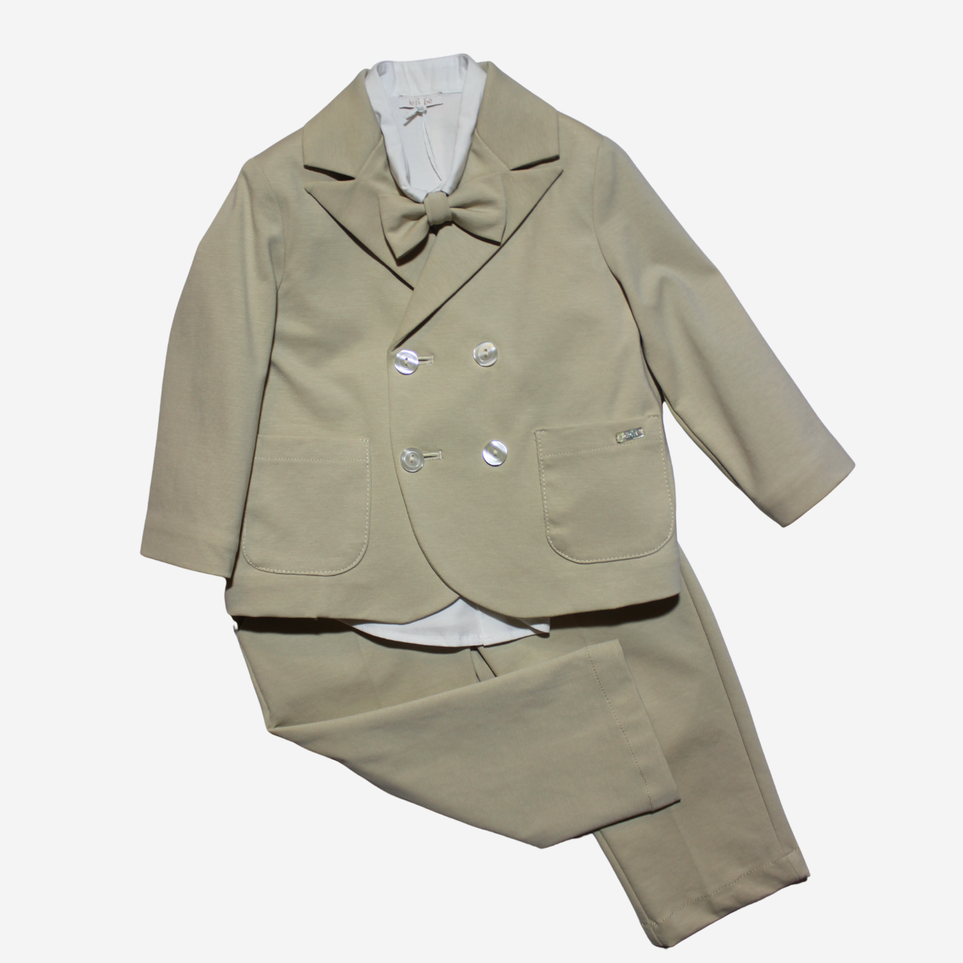 Completo - Le Bebè Beige con Giacca e Pantalone Lungo