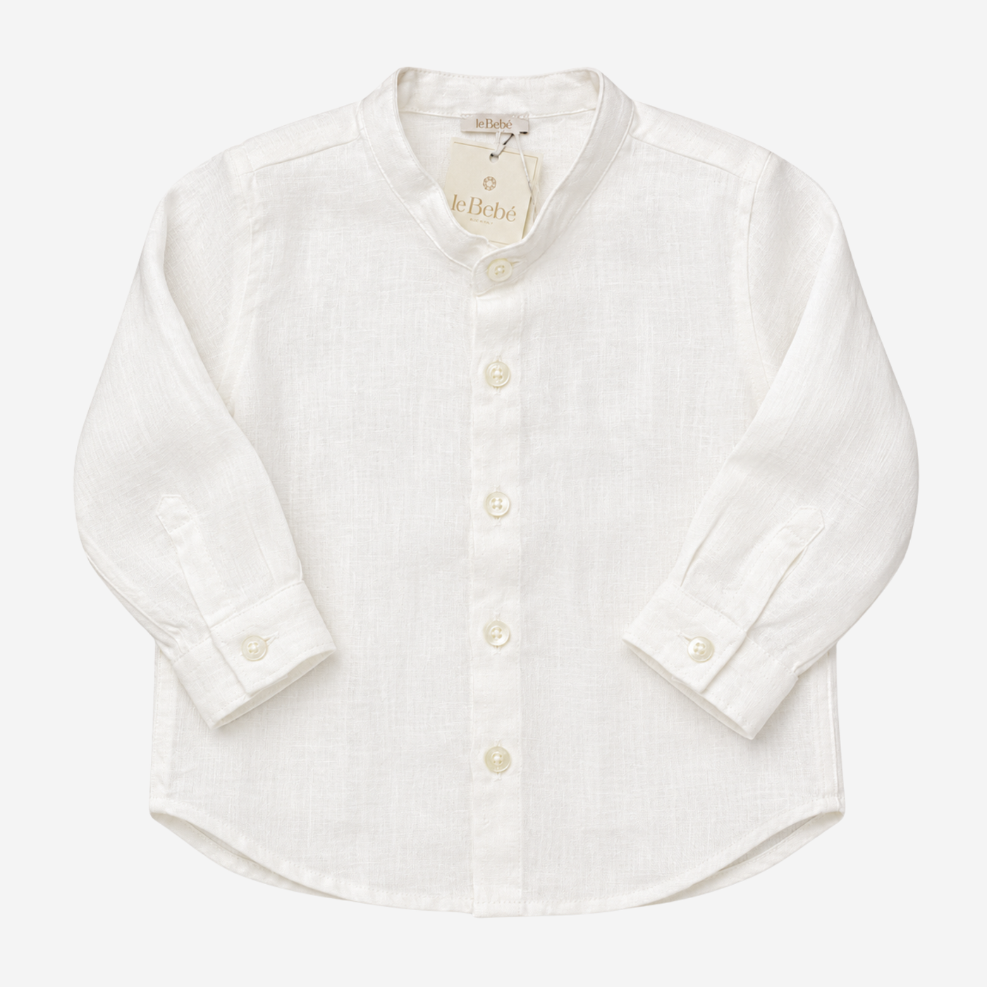 Camicia - Le Bebè Bianca con Collo Coreana