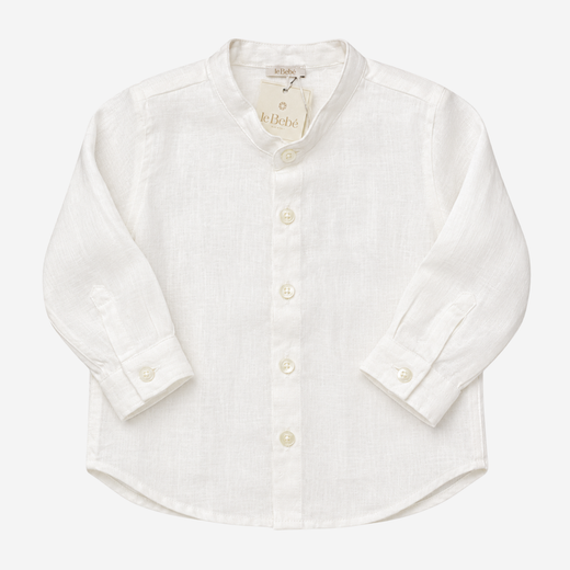 Camicia - Le Bebè Bianca con Collo Coreana