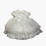 Vestito Neonato - Aletta con Paillettes e Fiocco Bianco