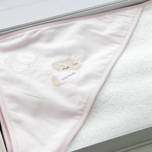Accappatoio Nascita - Nanàn Palloncino Rosa 0-2 Anni