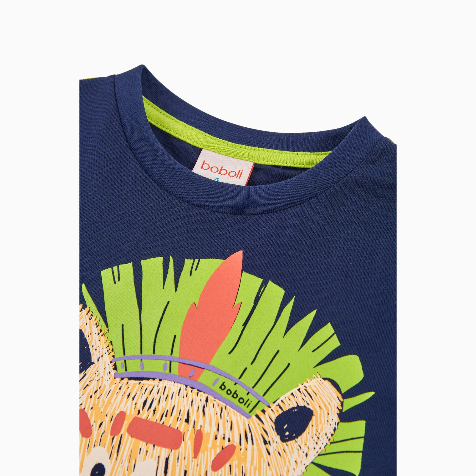 Maglia a Maniche Corte - Boboli in Cotone con Stampa Animale