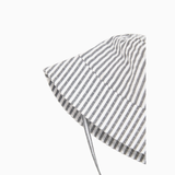 Cappello in Popeline a Righe Baby con Lacci