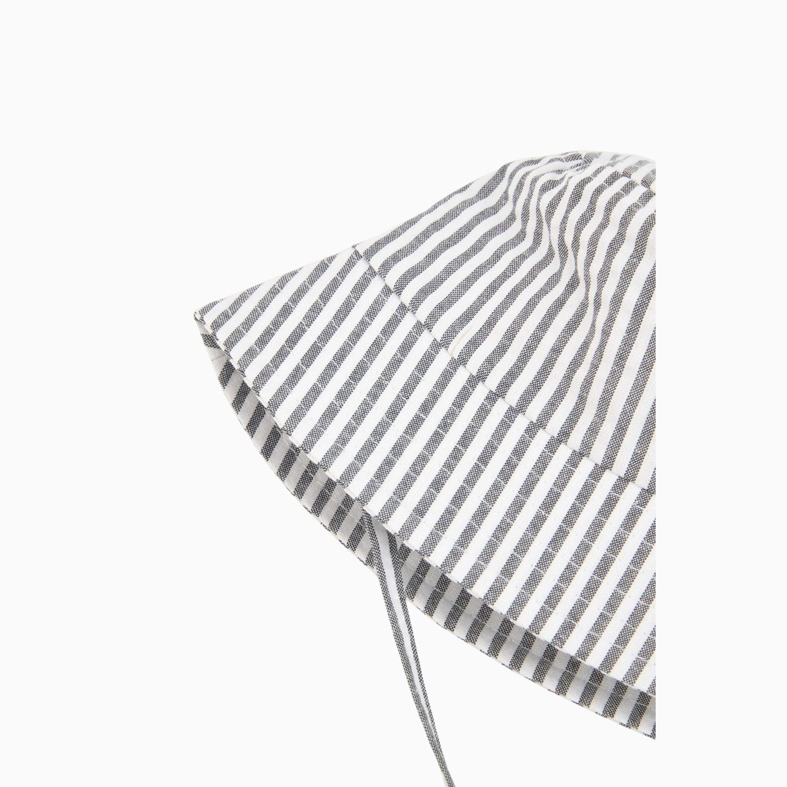 Cappello in Popeline a Righe Baby con Lacci