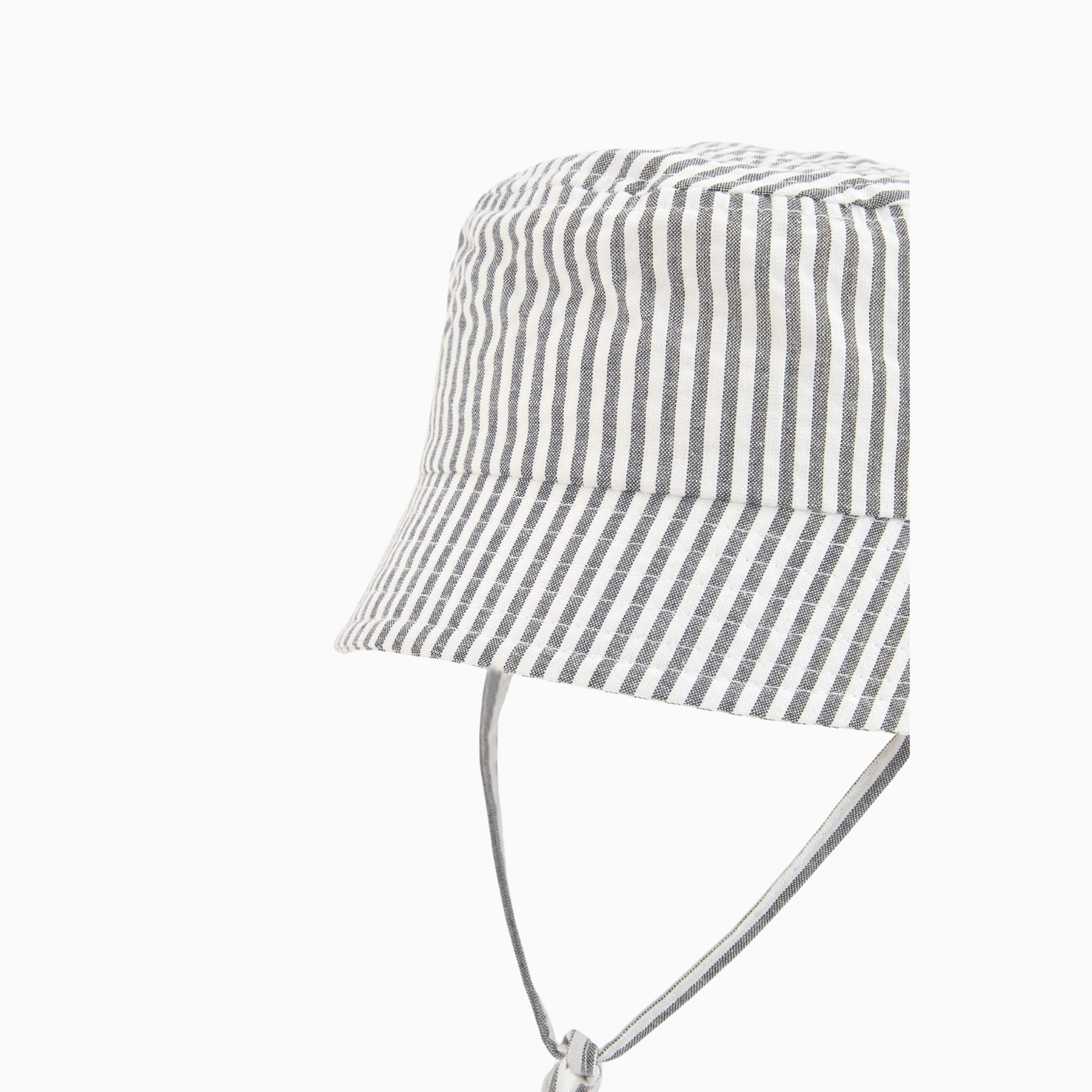 Cappello in Popeline a Righe Baby con Lacci