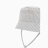 Cappello in Popeline a Righe Baby con Lacci