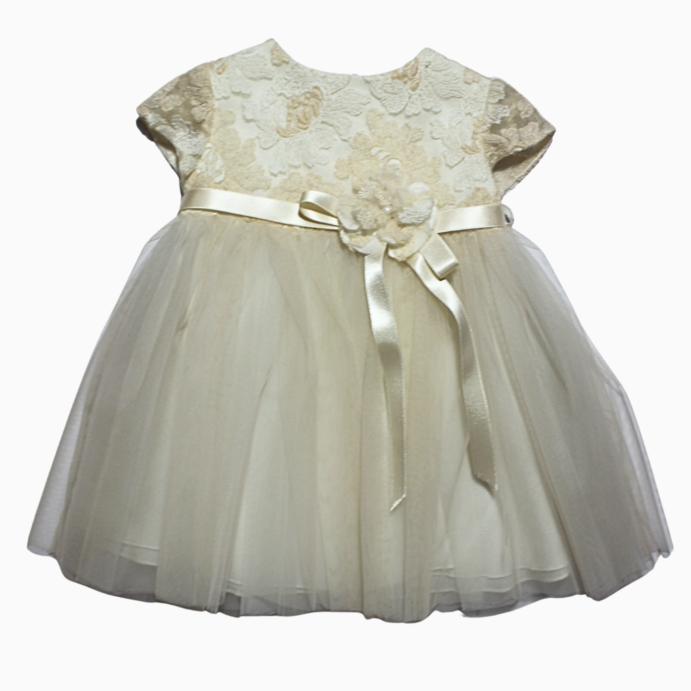 Abito - Bimbalo in Tulle con Giacchino in Pelliccia