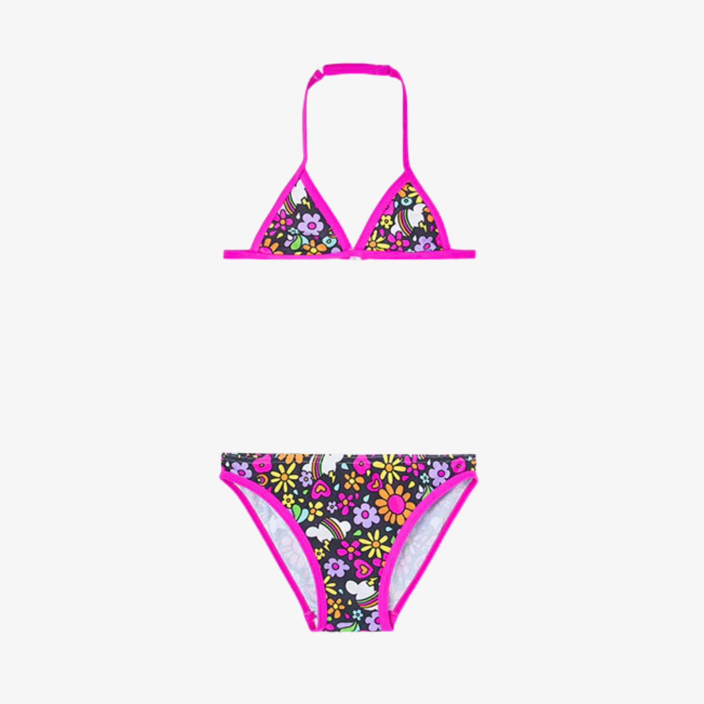 Costume Due Pezzi - Boboli Fiori Fucsia